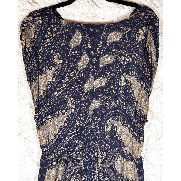 Lucky Brand Navy and Beige Maxi Dress - Picture 7 of 12